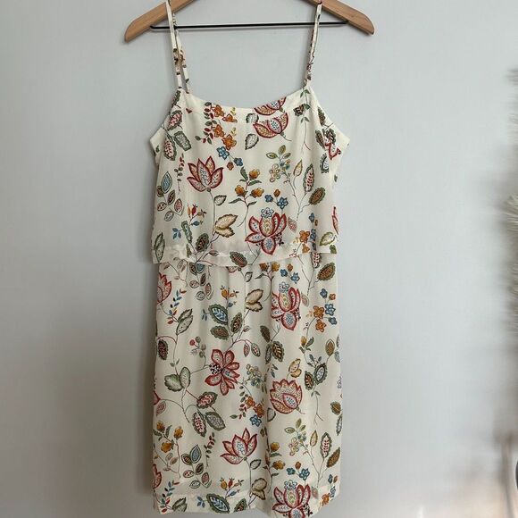 Madewell Dresses & Skirts - Madewell 100% Silk Overlay Cami Dress Botanical